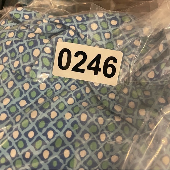 J. McLaughlin Durham Top Women’s Sz XL Blue Catalina Cloth Ruffle 3/4 Sleeve - Picture 8 of 8